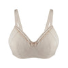 Ivory-Supportive Non-Wired Silk & Organic Cotton Full Cup Bra with removable paddings-0