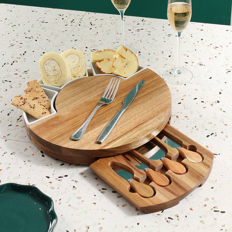 Circo Cheese Board & Ceramic Knife 4-Piece Gourmet Entertaining Kit-2