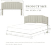 Linen Upholstered King Size Headboard with Easy Assembly-1