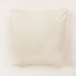 Handmade White Tufted Cotton Cushion Cover 16x16 inches (40x40 cm) - UK Organic Habitat-4