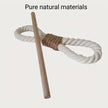 Boho Curtain Tie Backs | Natural Hemp Rope & Wood | Rustic Home Decor - Set of 2-4
