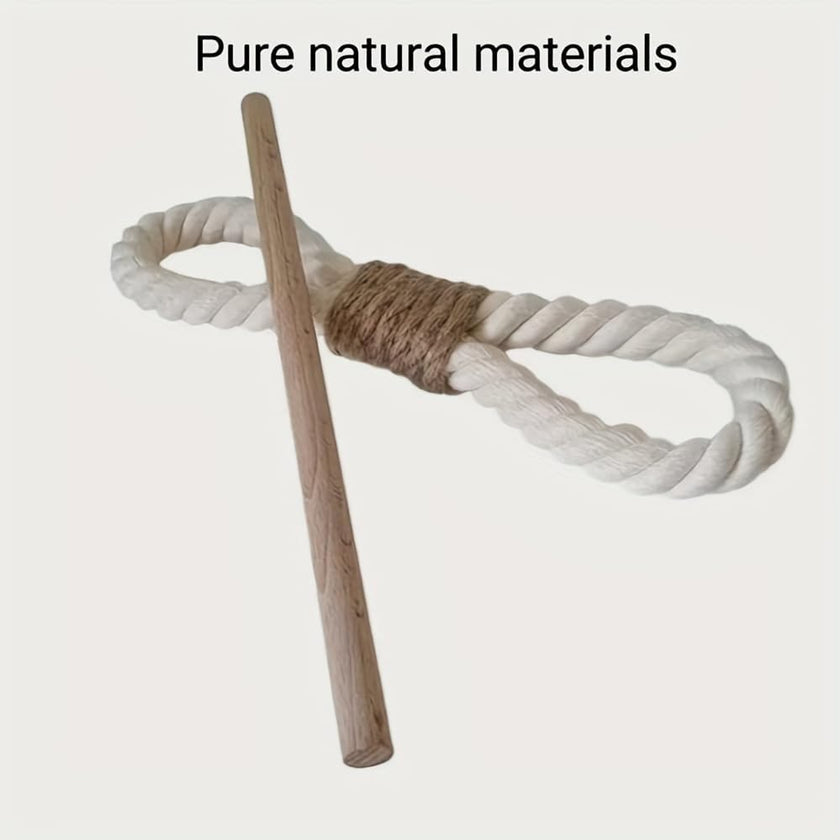 Boho Curtain Tie Backs | Natural Hemp Rope & Wood | Rustic Home Decor - Set of 2-4