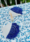 Blue Bird & Branch Print Tablecloth | GOTS Certified Organic Cotton | Various Sizes