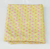 Yellow Floral Print Tablecloth | GOTS Certified Organic Cotton | Various Sizes