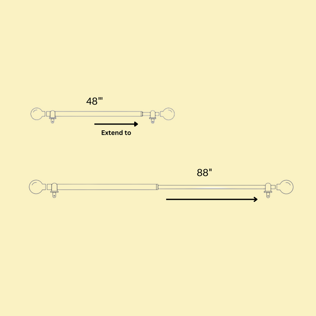 White Double Curtain Pole | Swirl Finials | Rustproof | 25KG Load | Modern Style