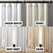 Organic Basketweave Linen Curtains with Blackout/Light Filtering Liner | Pinch Pleat | 17 Colours | Made in the UK | The Organic Habitat