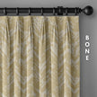 Chevron Geometric Print Linen Blend Curtains | Pinch & Euro Pleats | Standard & Custom Sizes