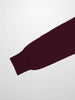 Wool Blend Collared Cardigan-Burgundy-4