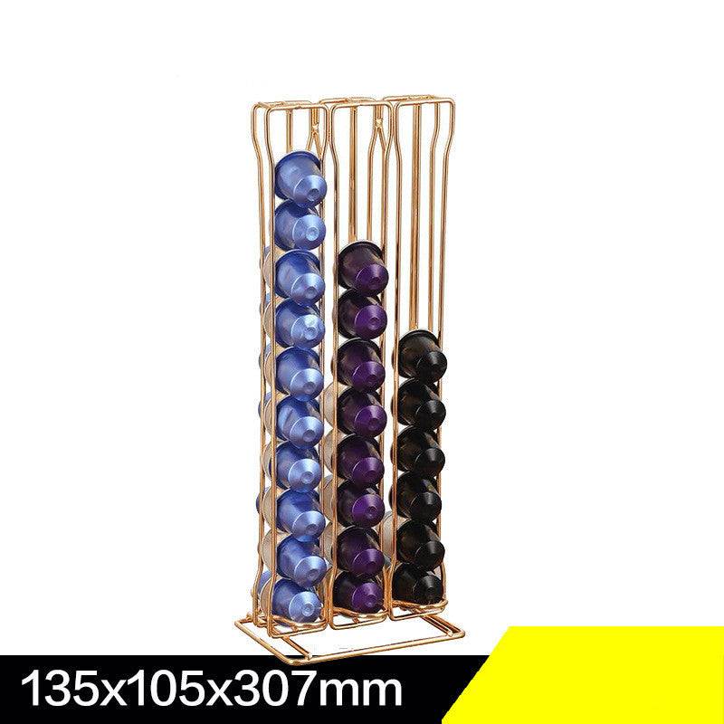 Iron Wire Coffee Capsule Organizer Desktop Holder with Western Design-1