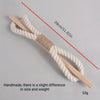 Boho Curtain Tie Backs | Natural Hemp Rope & Wood | Rustic Home Decor - Set of 2-3