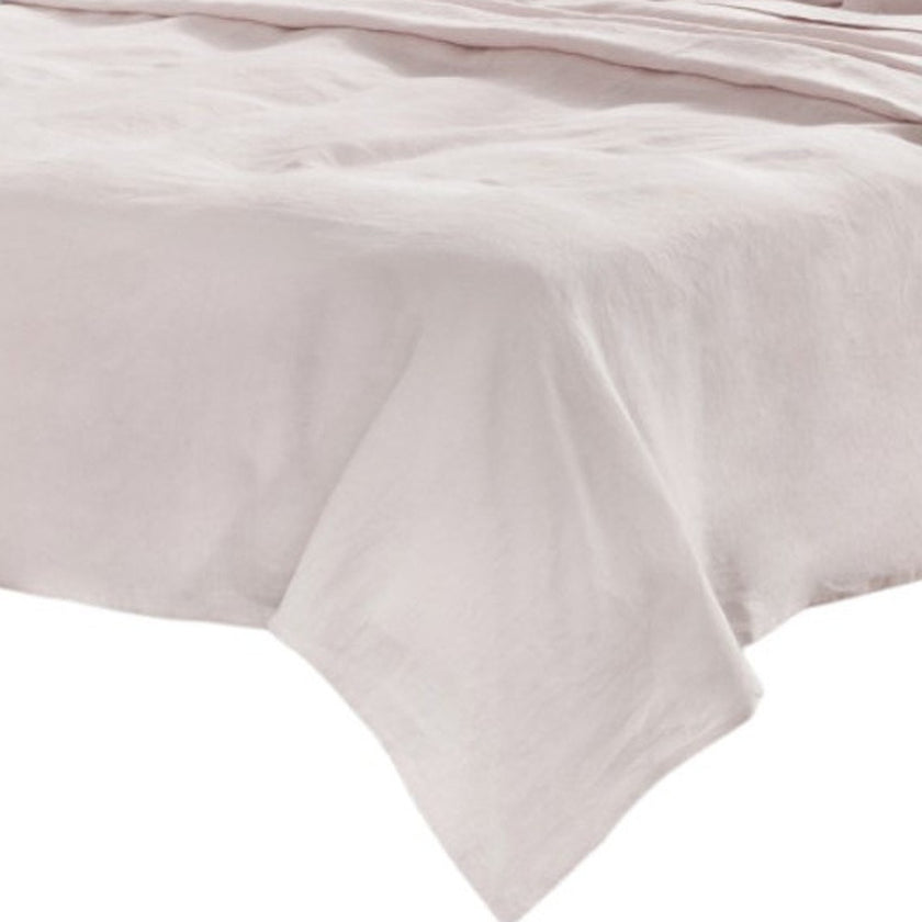 Four Piece Champagne Pink Linen Sheet Set-5