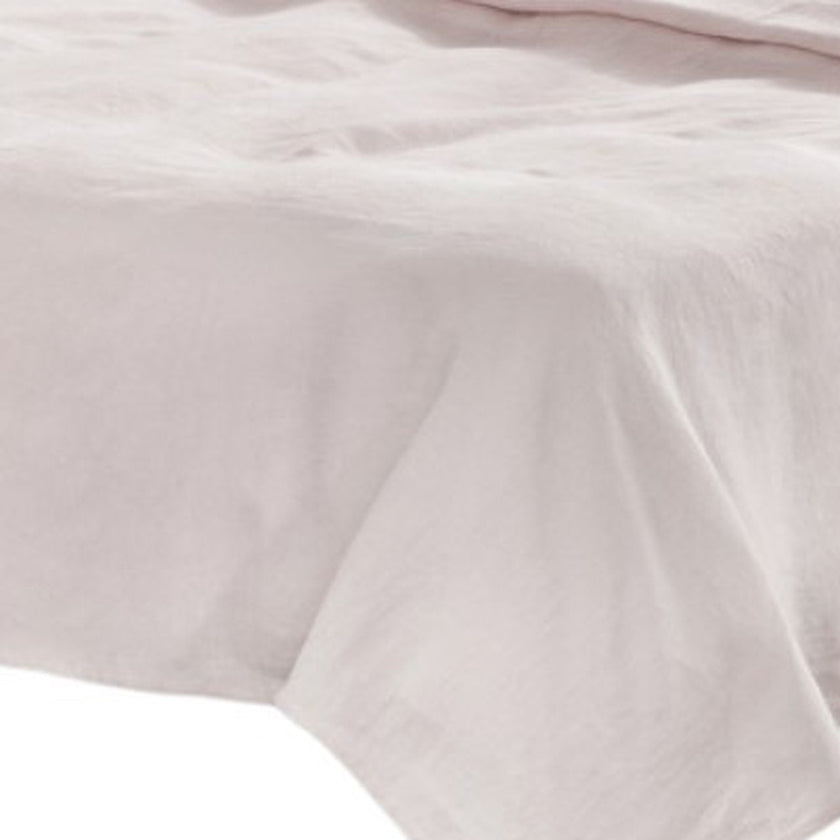 Four Piece Light Pink Linen Sheet Set-4