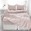 Four Piece Light Pink Linen Sheet Set-6