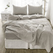 Four Piece Light Gray Linen Sheet Set-5
