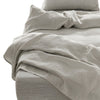 Four Piece Light Gray Linen Sheet Set-1