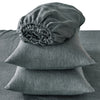 Four Piece Slate Gray Linen Sheet Set-2
