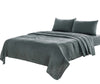 Four Piece Slate Gray Linen Sheet Set-5