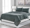 Four Piece Slate Gray Linen Sheet Set-0