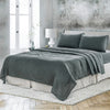 Four Piece Slate Gray Linen Sheet Set-6