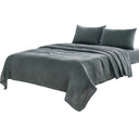 Four Piece Slate Gray Linen Sheet Set-5