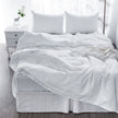 Four Piece White Linen Twin Sheet Set-2