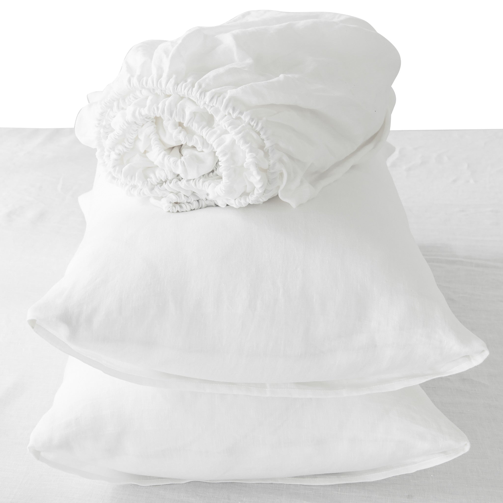 Four Piece Ivory Linen Sheet Set-6