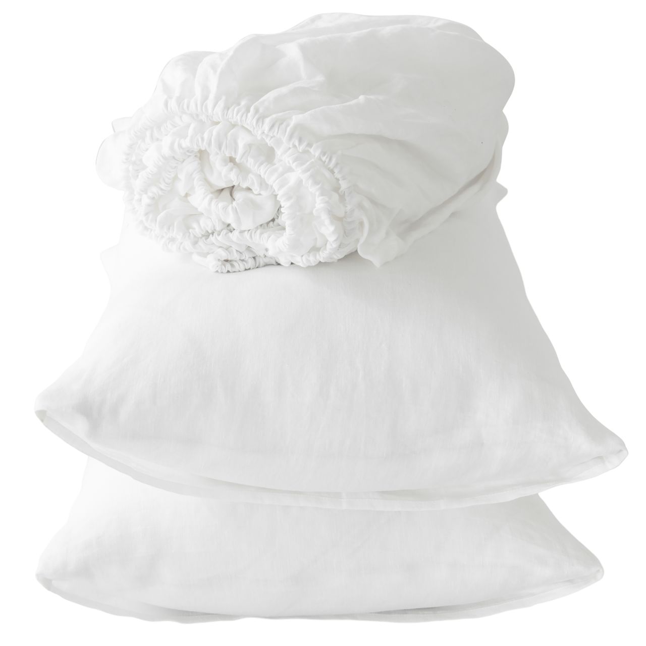 Four Piece Ivory Linen Sheet Set-1