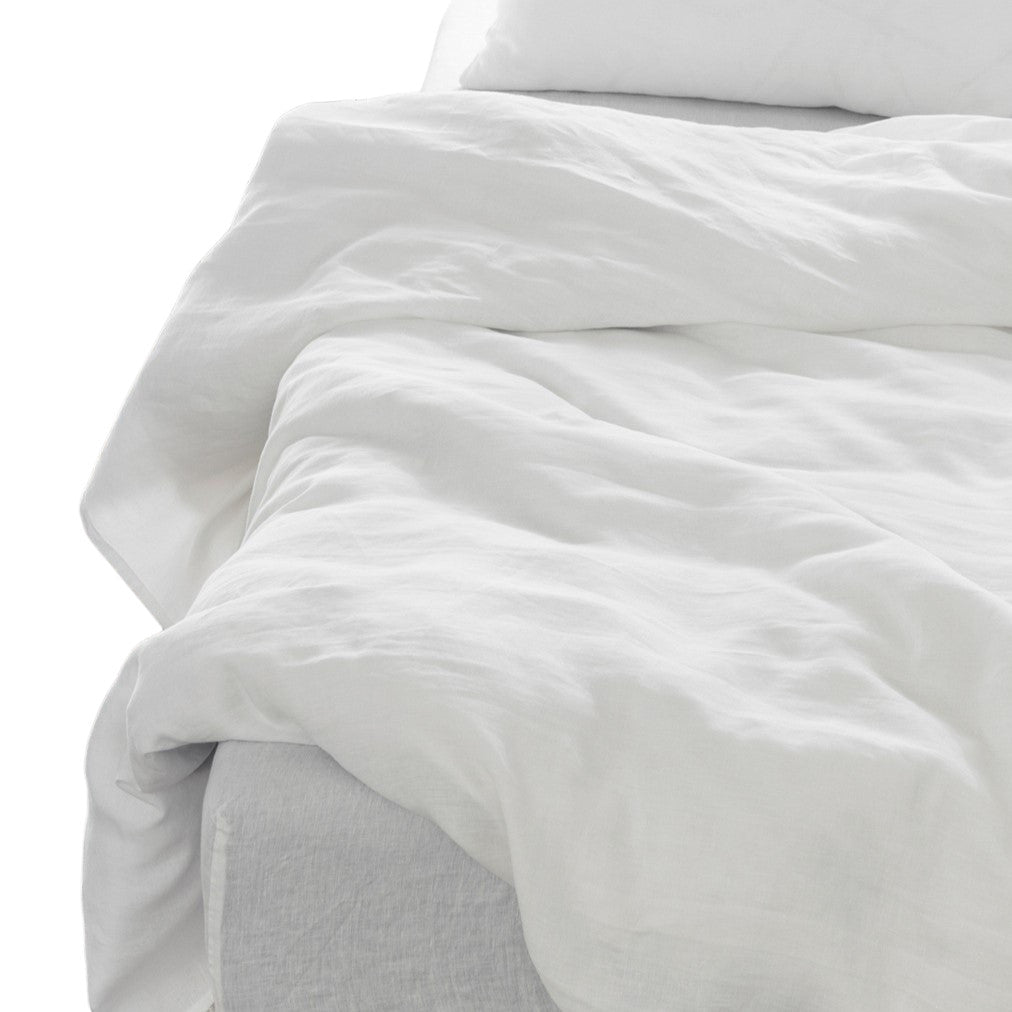 Four Piece Ivory Linen Sheet Set-4