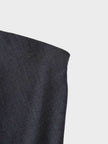 Wool Blend Slip Skirt-Grey-4