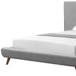 Gray Solid Wood Full Upholstered Linen Bed-8