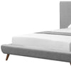 Gray Solid Wood Full Upholstered Linen Bed-8