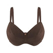 Cocoa-Underwired Silk & Organic Cotton Full Cup Bra with removable paddings-0