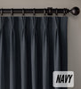 Organic Cotton Curtains | Triple Pinch Pleated | Standard & Made to Measure | Thermal Blackout