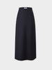 Wool Blend Slip Skirt-Navy-0