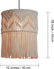 Handmade Cotton Macrame Chandelier Pendant Light Shade | Bohemian Decor