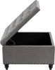 Grey Tufted Ottoman with Storage for Living Room-4