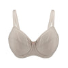 Ivory-Underwired Silk & Organic Cotton Full Cup Bra with removable paddings-0