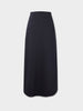 Wool Blend Slip Skirt-Navy-1