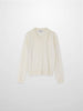 Wool Blend Collared Cardigan-Ivory-0