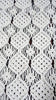 Handmade Cotton Macrame Table Runner | Natural Beige Diamond Pattern Boho Runner | 14x72