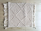 Handmade Macrame Cushion Cover | Cotton Cushion Cover with Fringes | 40x40cm | Boho Decor-4