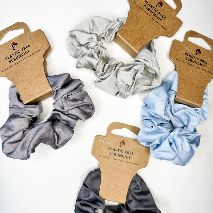Plastic-Free Biodegradable Bamboo Scrunchies