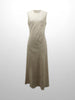 Linen A-Line Slip Dress-Ecru