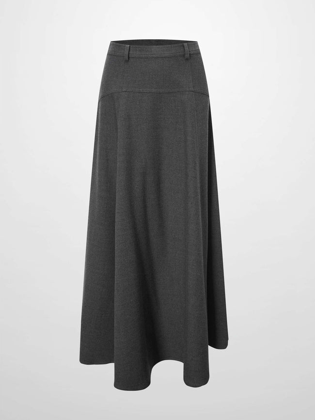 Wool Blend Yoke Skirt 37
