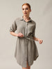Shirt-type muslin dress-0