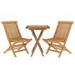 vidaXL 3 Piece Patio Dining Set Solid Wood Teak-1