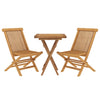 vidaXL 3 Piece Patio Dining Set Solid Wood Teak-1