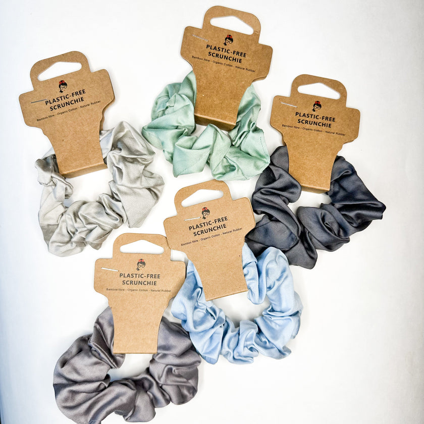 Plastic-Free Biodegradable Bamboo Scrunchies