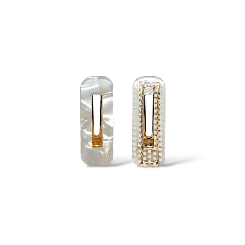 Duo Barrette Set - Linen-0