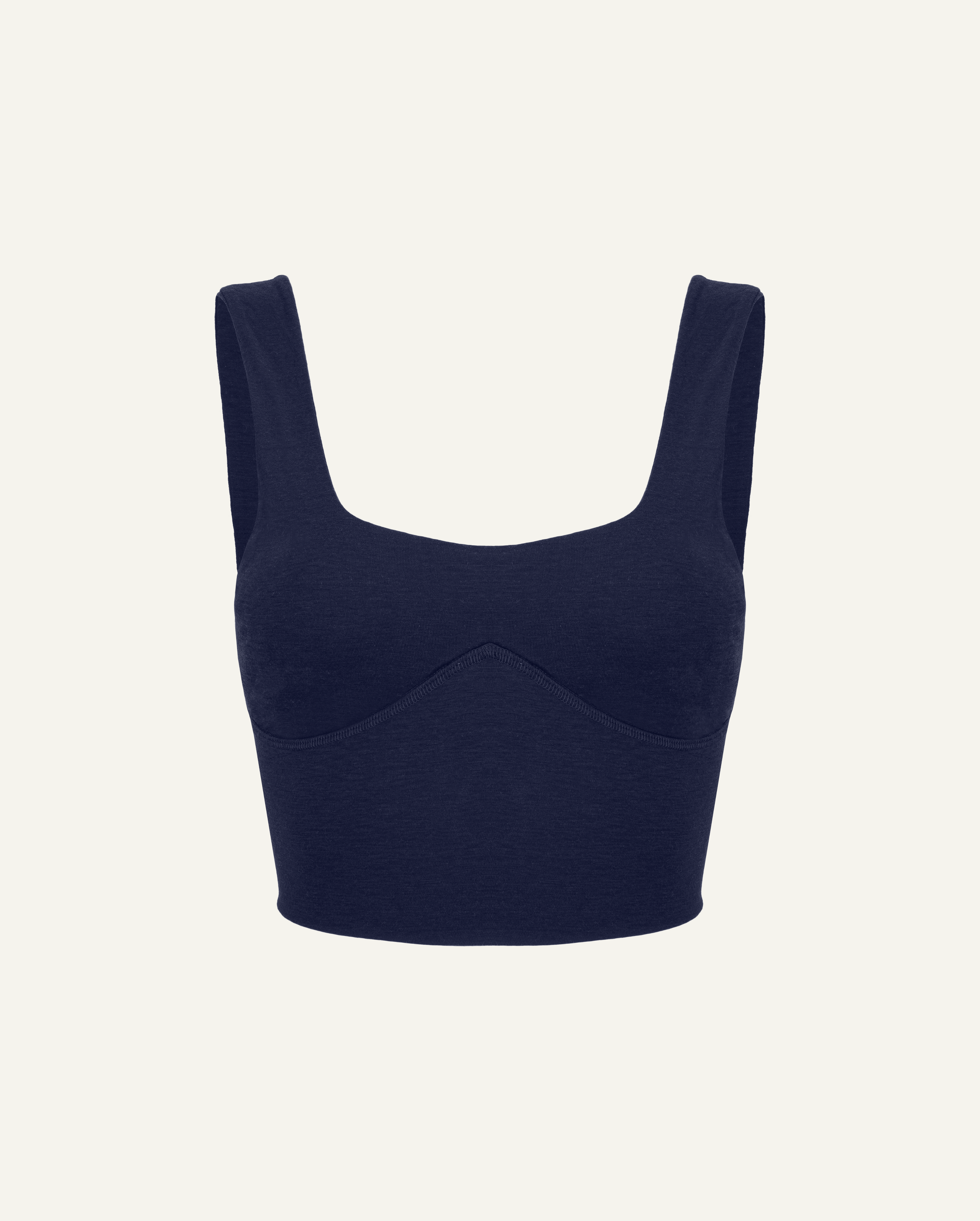 Merino Wool Sports Bra - Dark Blue-0